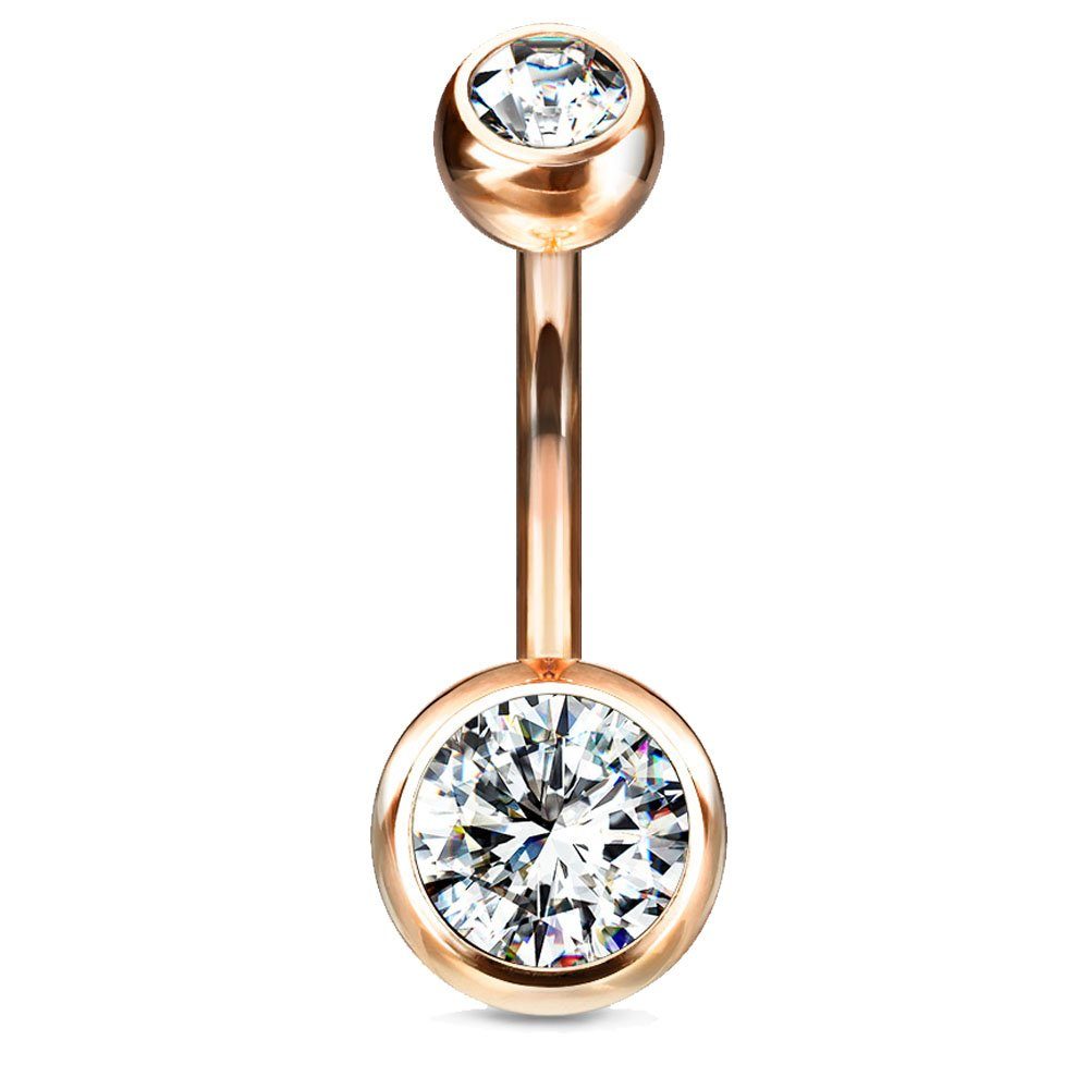Popuhoops G23 Titan Bauchnabel Ring - 14G 14mm Clicker Piercing - Hypoallergen & Nickelfrei